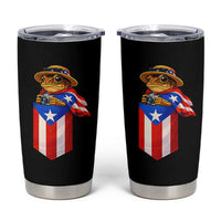 Funny Coqui Frog Puerto Rico Flag Tumbler Cup Puerto Rican Taino Buricua Borinquen