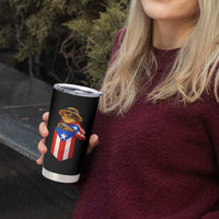 Funny Coqui Frog Puerto Rico Flag Tumbler Cup Puerto Rican Taino Buricua Borinquen