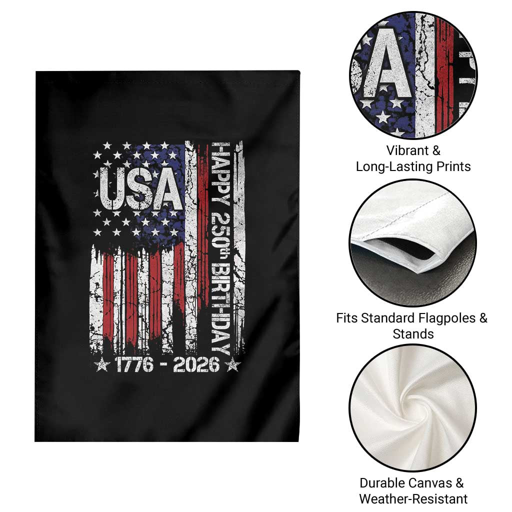 250 Years America Anniversary Flag Garden Flag 4th of July Patriotic Independence Day