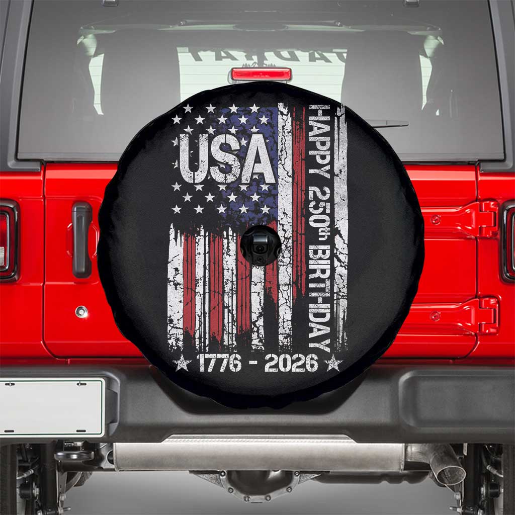 250 Years America Anniversary Flag Spare Tire Cover 4th of July Patriotic Independence Day