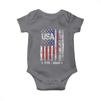 250 Years America Anniversary Flag Baby Onesie 4th of July Patriotic Independence Day
