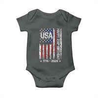 250 Years America Anniversary Flag Baby Onesie 4th of July Patriotic Independence Day