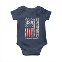 250 Years America Anniversary Flag Baby Onesie 4th of July Patriotic Independence Day