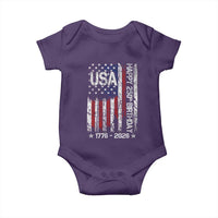 250 Years America Anniversary Flag Baby Onesie 4th of July Patriotic Independence Day