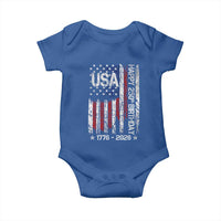 250 Years America Anniversary Flag Baby Onesie 4th of July Patriotic Independence Day