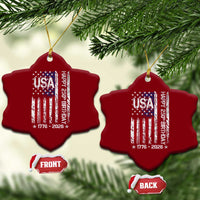 250 Years America Anniversary Flag Ceramic Ornament 4th of July Patriotic Independence Day