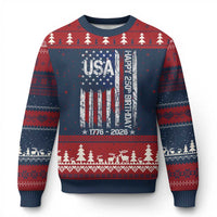 250 Years America Anniversary Flag Ugly Christmas Sweater 4th of July Patriotic Independence Day