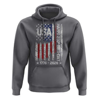 250 Years America Anniversary Flag Hoodie 4th of July Patriotic Independence Day