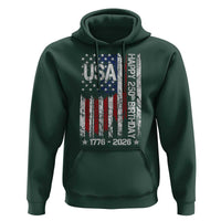 250 Years America Anniversary Flag Hoodie 4th of July Patriotic Independence Day