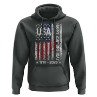 250 Years America Anniversary Flag Hoodie 4th of July Patriotic Independence Day