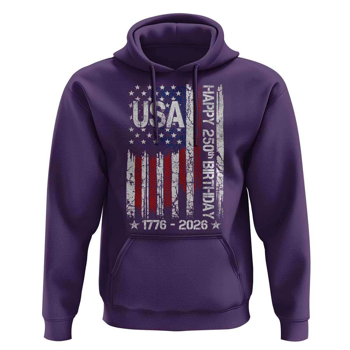 250 Years America Anniversary Flag Hoodie 4th of July Patriotic Independence Day