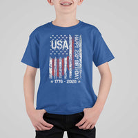 250 Years America Anniversary Flag T Shirt For Kid 4th of July Patriotic Independence Day