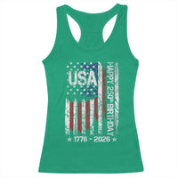 250 Years America Anniversary Flag Racerback Tank Top 4th of July Patriotic Independence Day