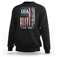 250 Years America Anniversary Flag Sweatshirt 4th of July Patriotic Independence Day