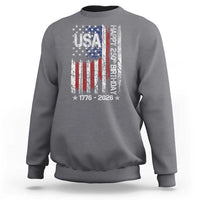 250 Years America Anniversary Flag Sweatshirt 4th of July Patriotic Independence Day