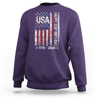 250 Years America Anniversary Flag Sweatshirt 4th of July Patriotic Independence Day