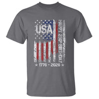 250 Years America Anniversary Flag T Shirt 4th of July Patriotic Independence Day