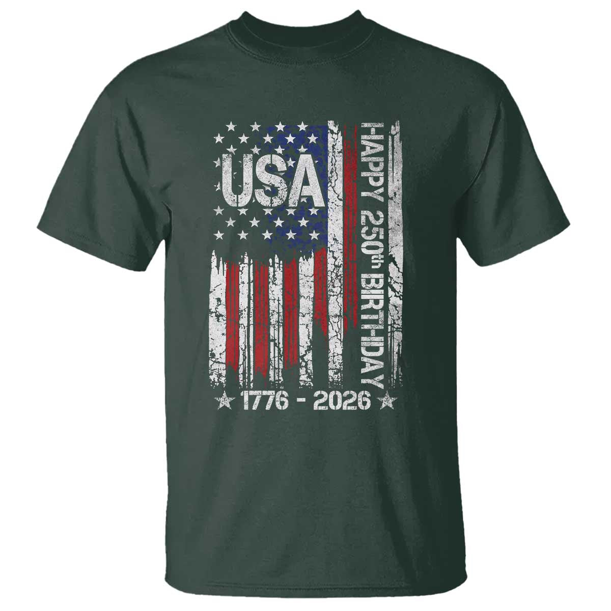 250 Years America Anniversary Flag T Shirt 4th of July Patriotic Independence Day