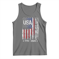 250 Years America Anniversary Flag Tank Top 4th of July Patriotic Independence Day