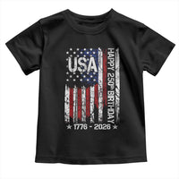 250 Years America Anniversary Flag Toddler T Shirt 4th of July Patriotic Independence Day