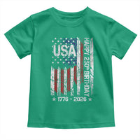 250 Years America Anniversary Flag Toddler T Shirt 4th of July Patriotic Independence Day
