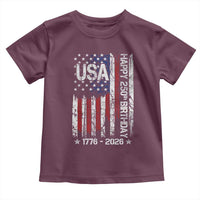 250 Years America Anniversary Flag Toddler T Shirt 4th of July Patriotic Independence Day
