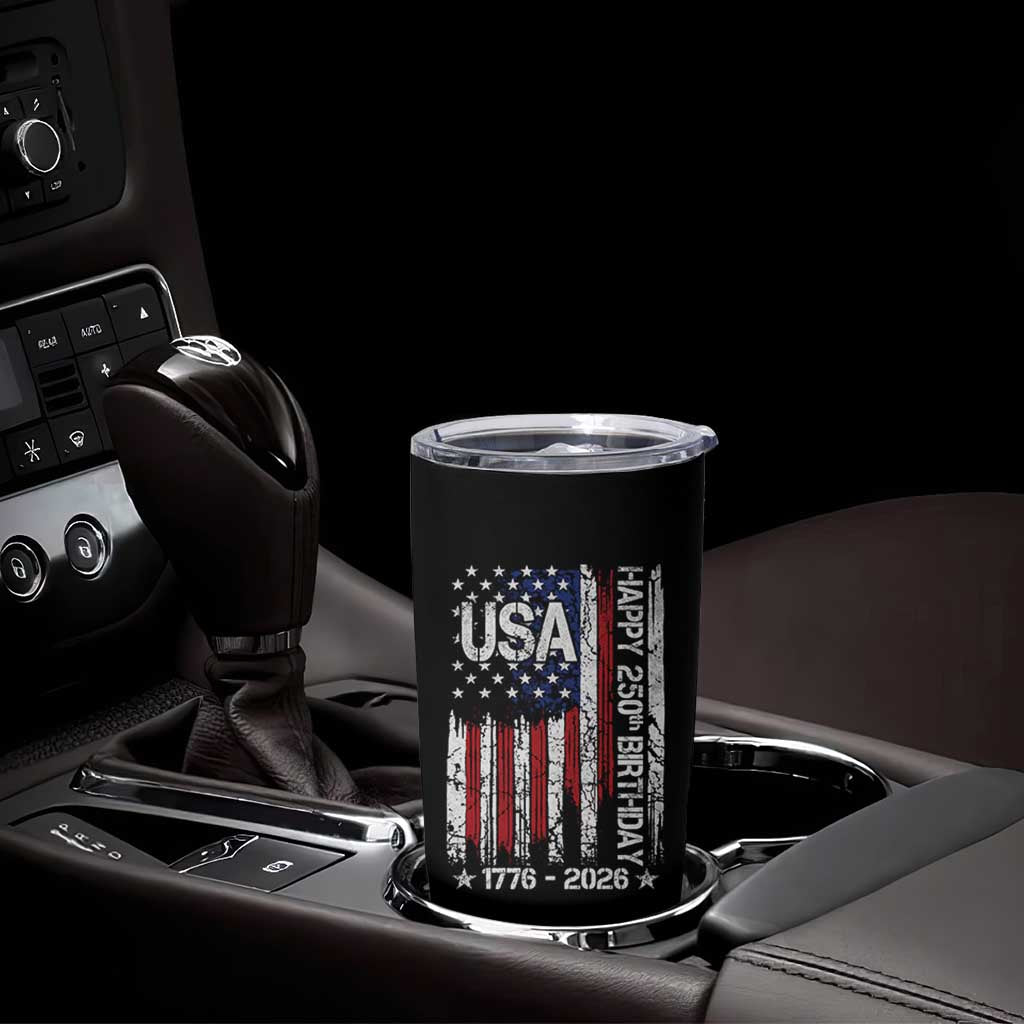 250 Years America Anniversary Flag Tumbler Cup 4th of July Patriotic Independence Day