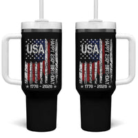 250 Years America Anniversary Flag Tumbler With Handle 4th of July Patriotic Independence Day