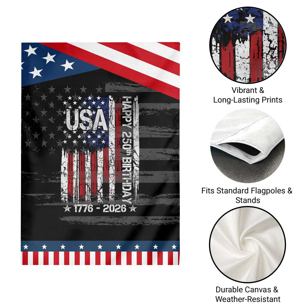 250 Years America Anniversary Flag Garden Flag 4th of July Patriotic Independence Day