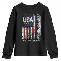 250 Years America Anniversary Flag Youth Sweatshirt 4th of July Patriotic Independence Day