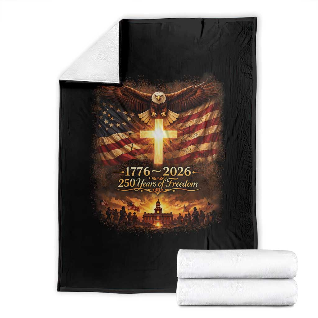 250th Anniversary USA Throw Blanket 1776 2026 4th of July Patriotic Us 250 Flag