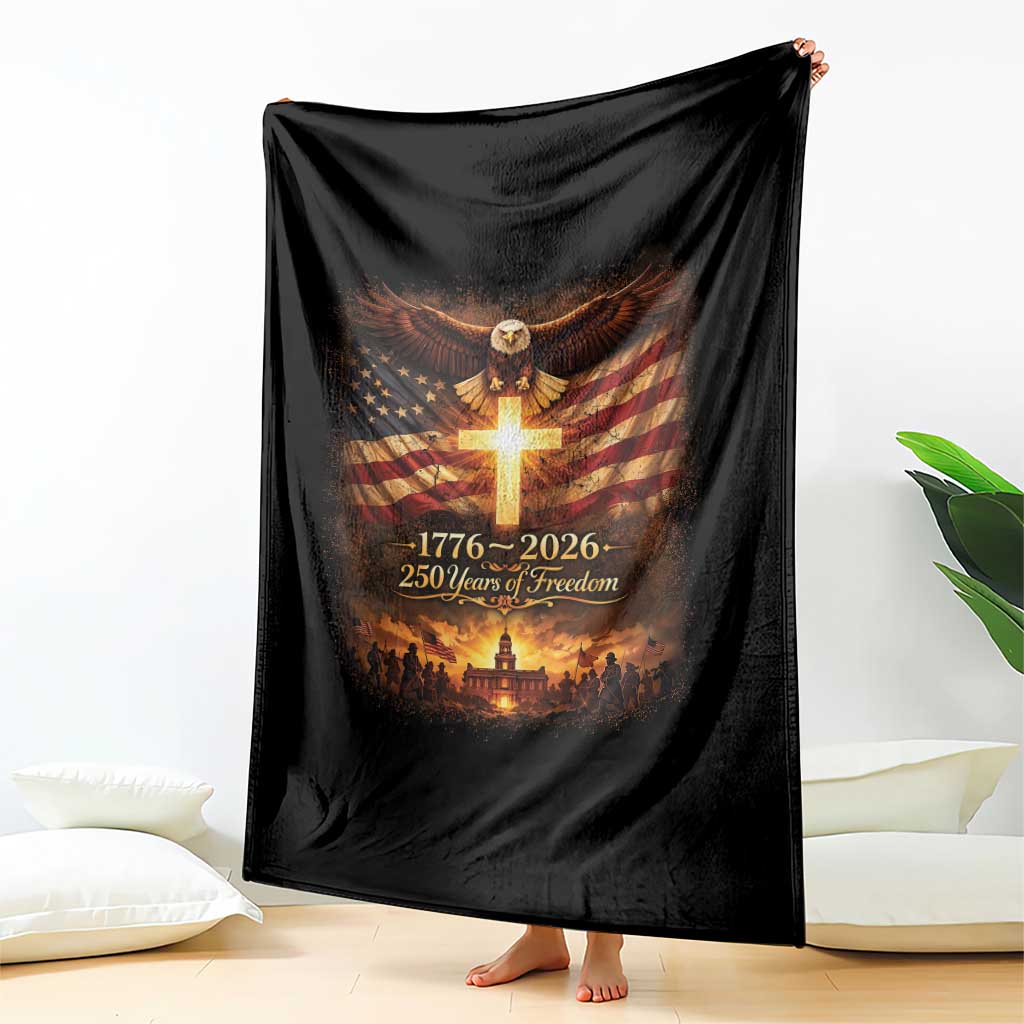 250th Anniversary USA Throw Blanket 1776 2026 4th of July Patriotic Us 250 Flag
