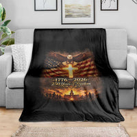 250th Anniversary USA Throw Blanket 1776 2026 4th of July Patriotic Us 250 Flag