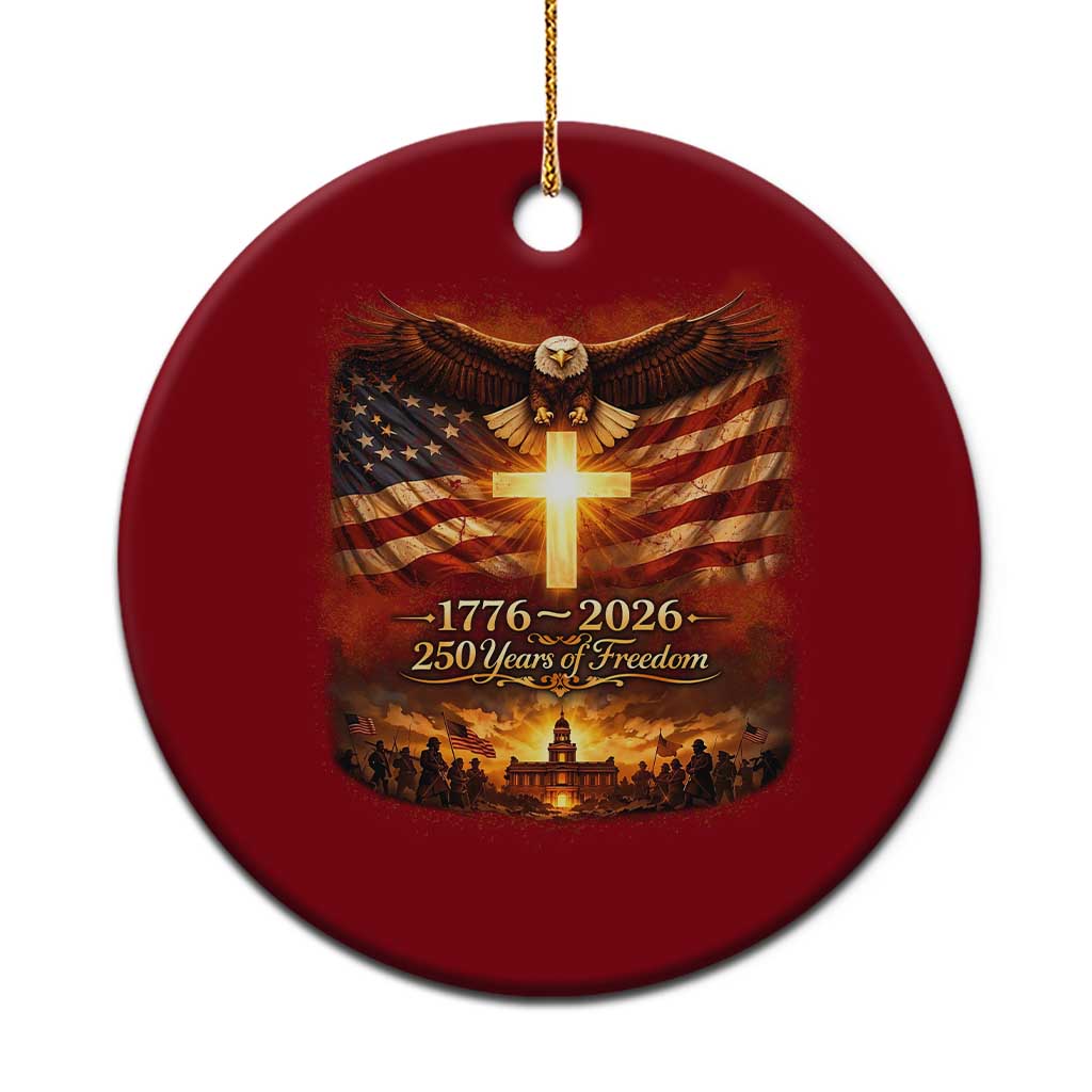 250th Anniversary USA Ceramic Ornament 1776 2026 4th of July Patriotic Us 250 Flag