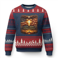250th Anniversary USA Ugly Christmas Sweater 1776 2026 4th of July Patriotic Us 250 Flag