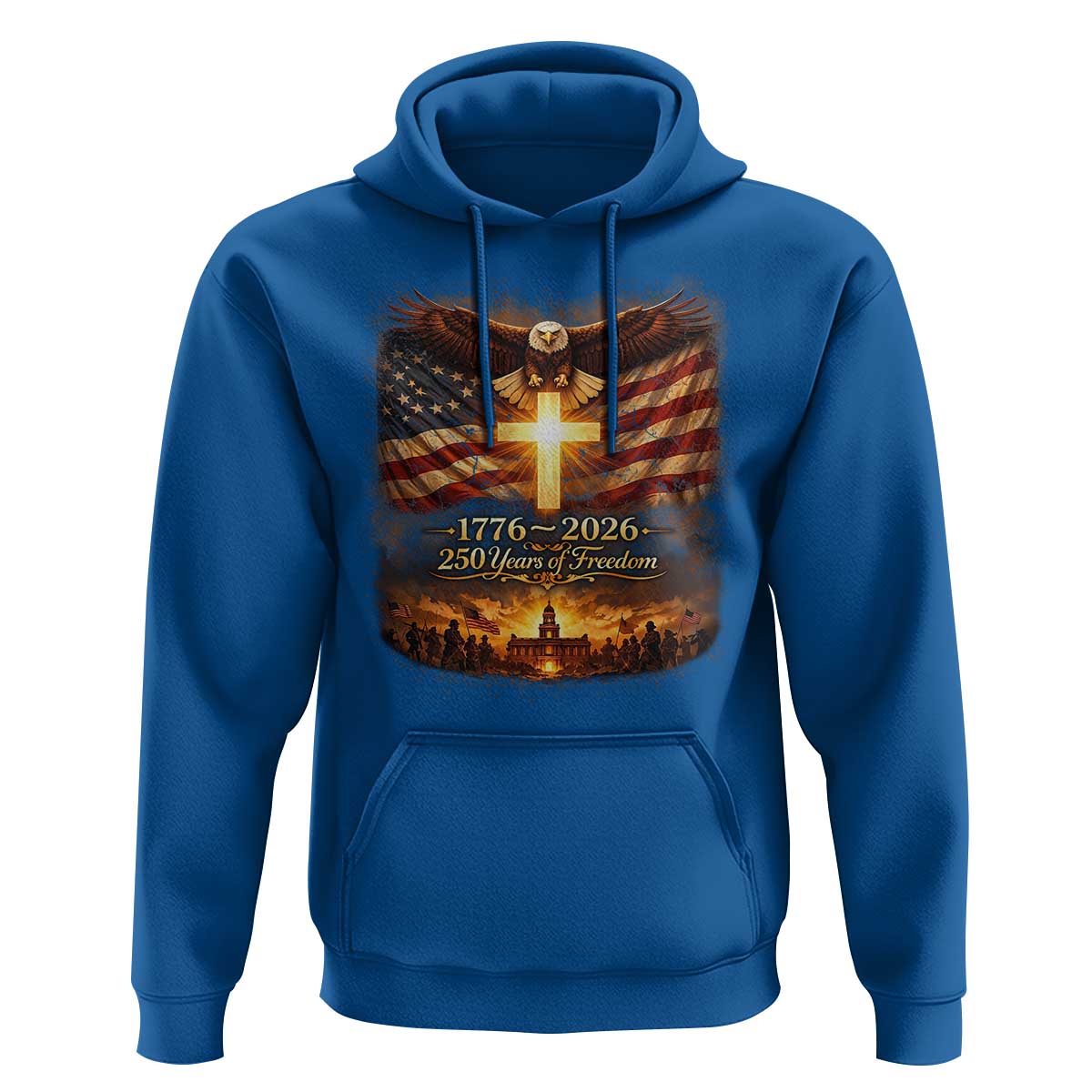 250th Anniversary USA Hoodie 1776 2026 4th of July Patriotic Us 250 Flag