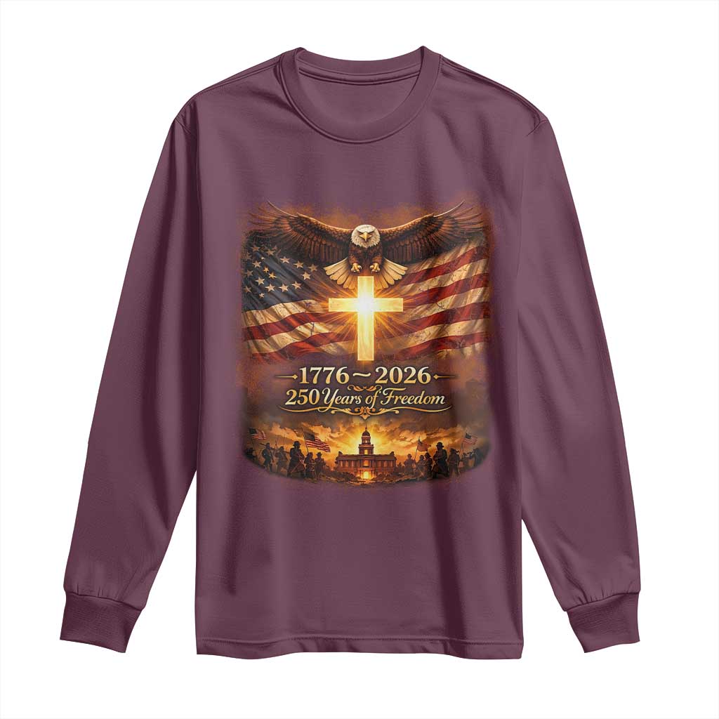 250th Anniversary USA Long Sleeve Shirt 1776 2026 4th of July Patriotic Us 250 Flag