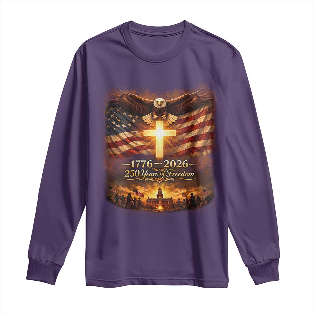 250th Anniversary USA Long Sleeve Shirt 1776 2026 4th of July Patriotic Us 250 Flag