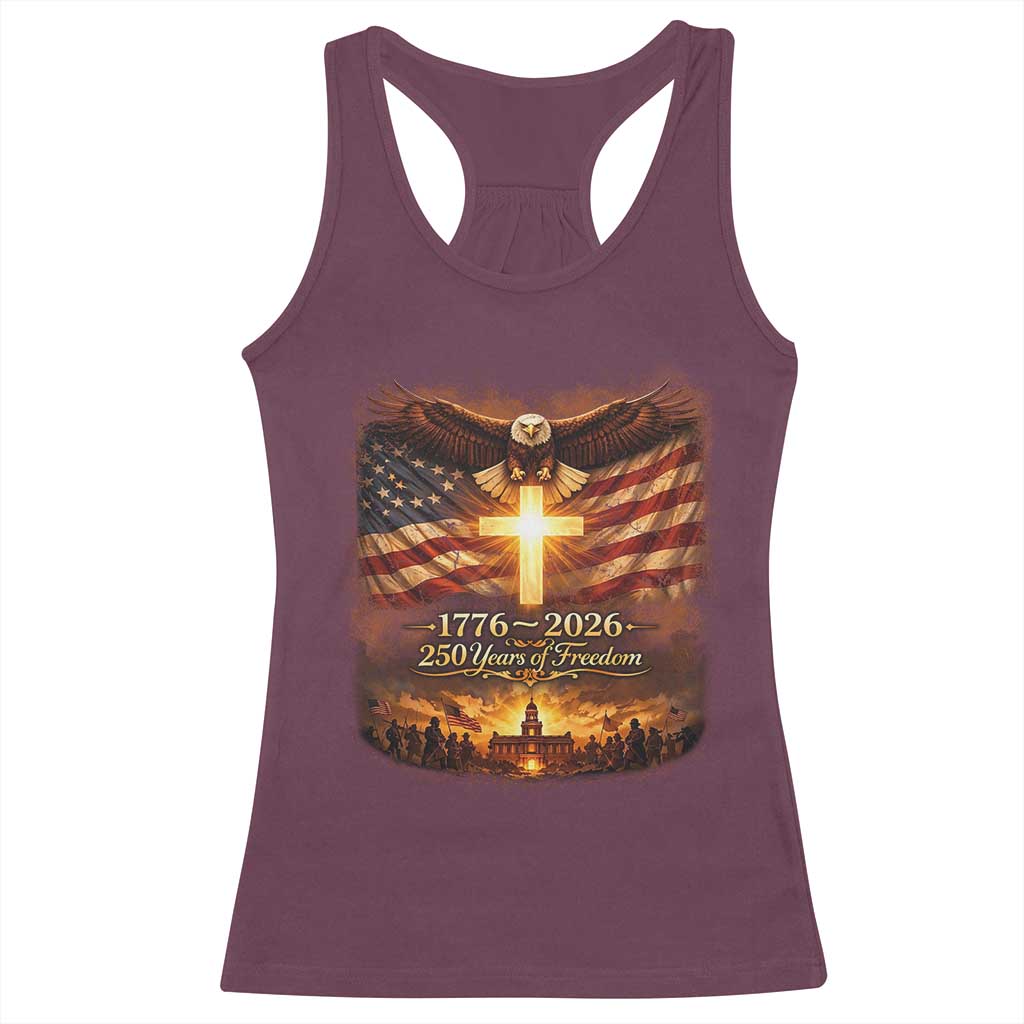 250th Anniversary USA Racerback Tank Top 1776 2026 4th of July Patriotic Us 250 Flag