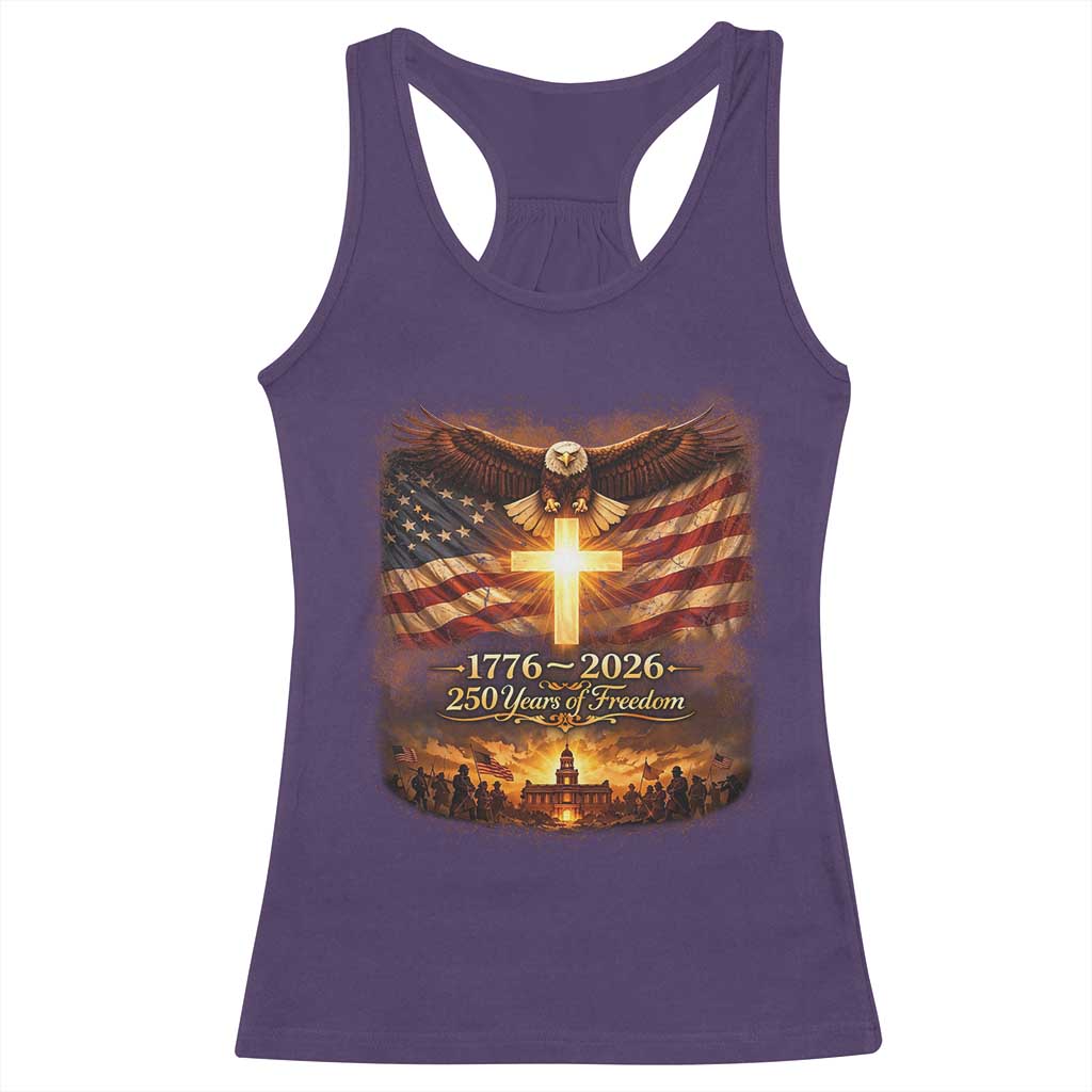 250th Anniversary USA Racerback Tank Top 1776 2026 4th of July Patriotic Us 250 Flag