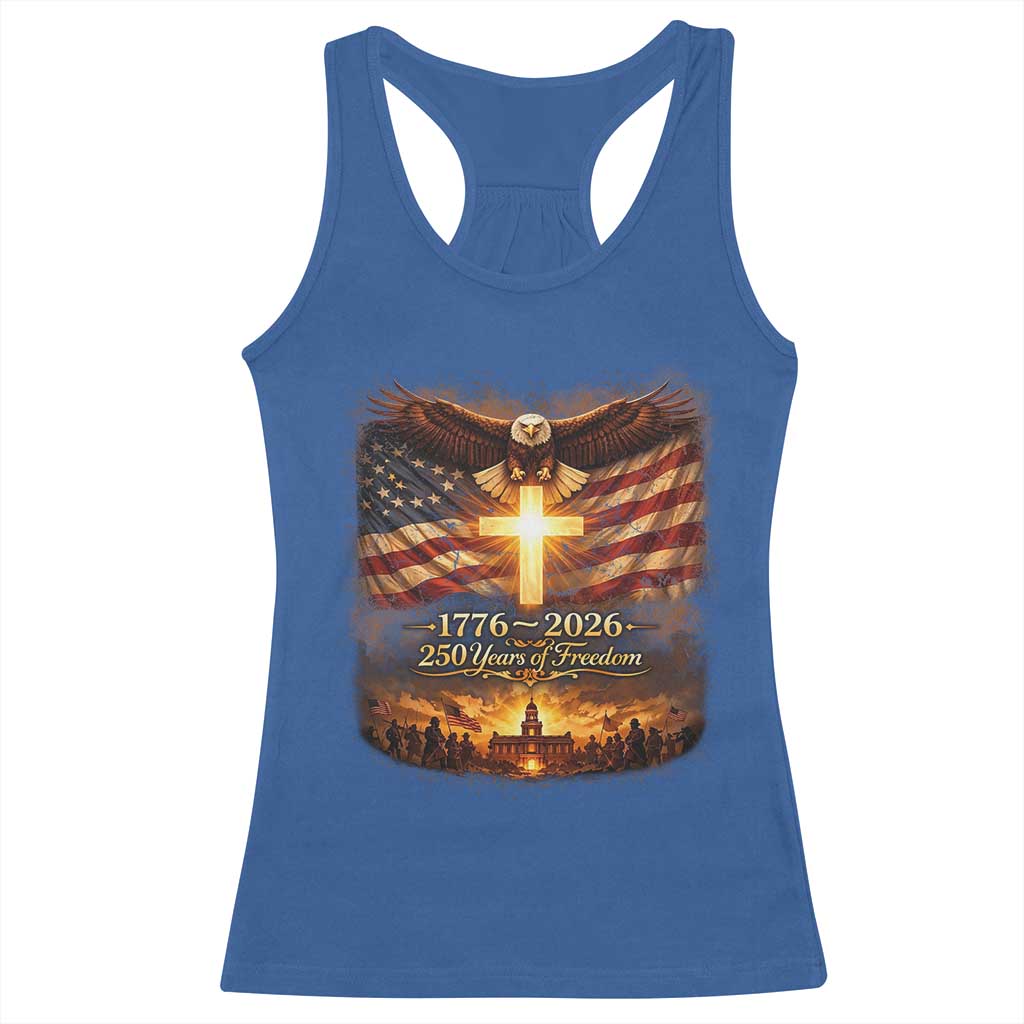 250th Anniversary USA Racerback Tank Top 1776 2026 4th of July Patriotic Us 250 Flag