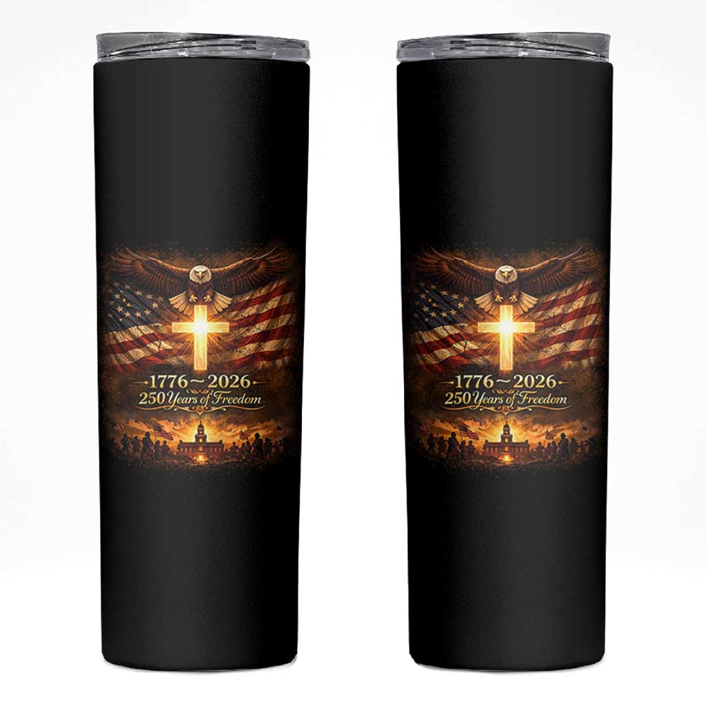 250th Anniversary USA Skinny Tumbler 1776 2026 4th of July Patriotic Us 250 Flag