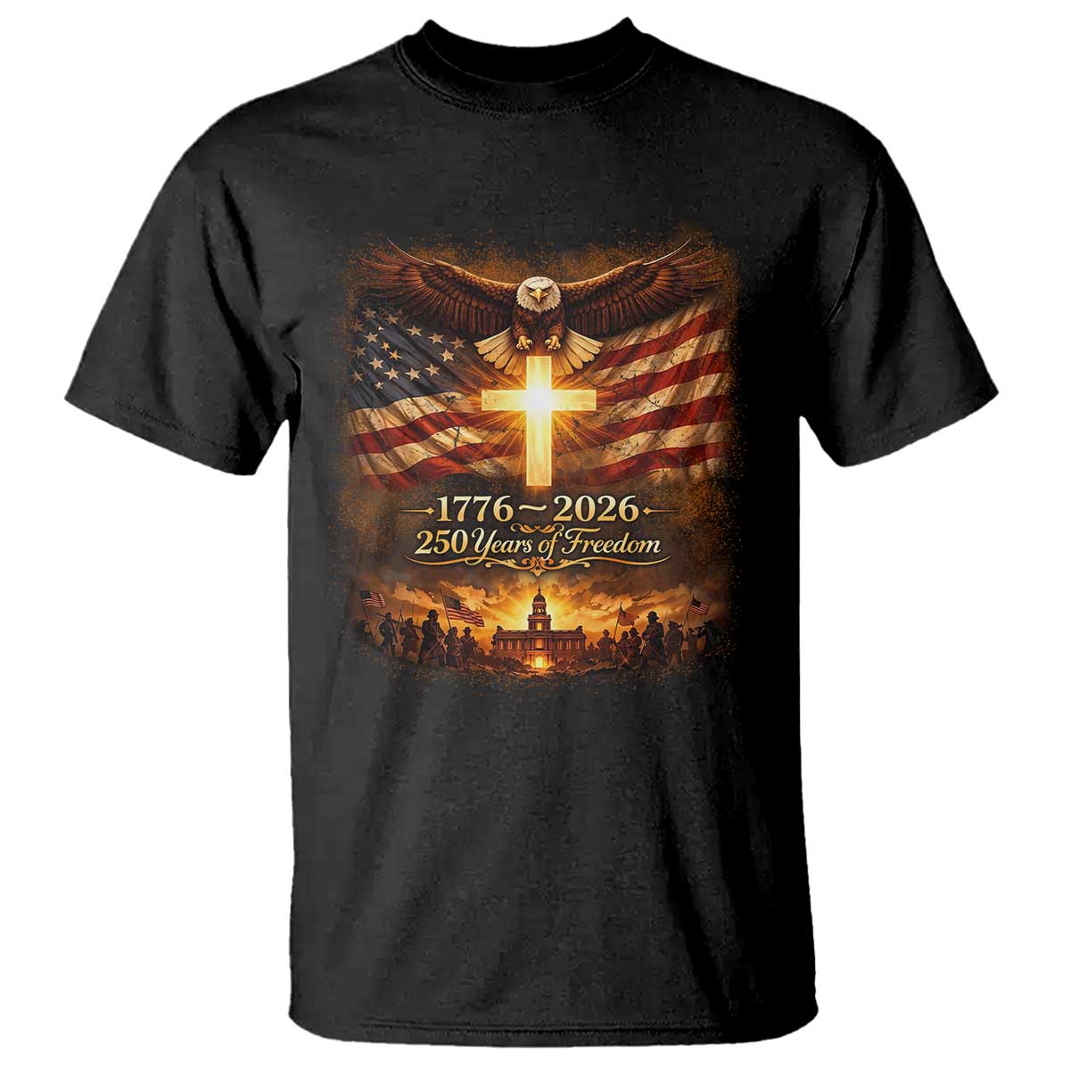 250th Anniversary USA T Shirt 1776 2026 4th of July Patriotic Us 250 Flag