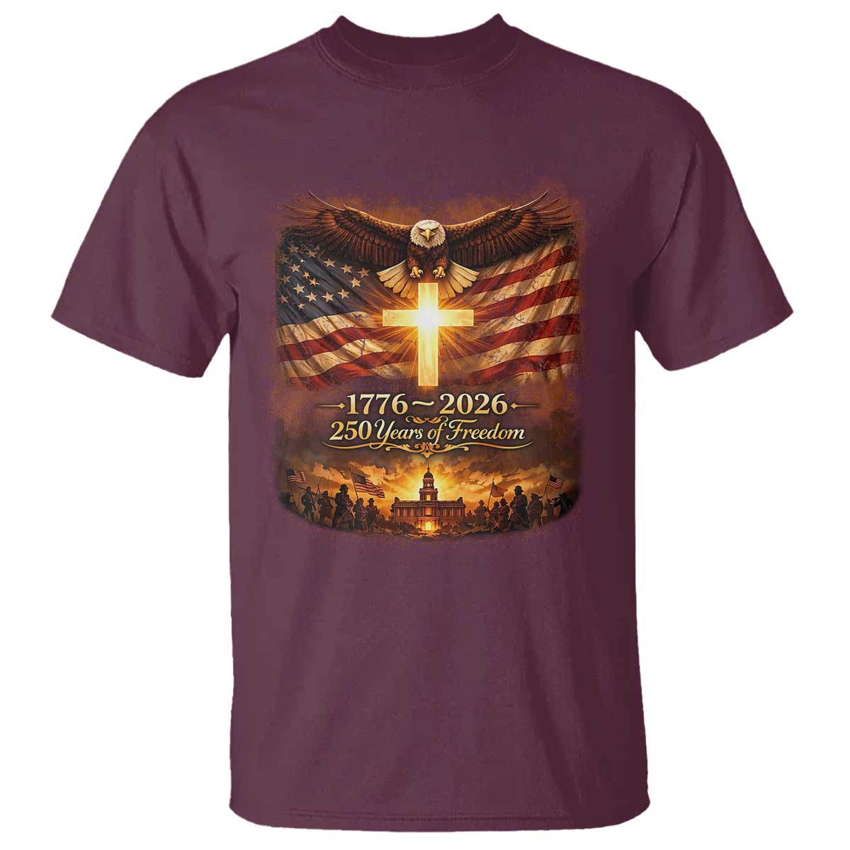 250th Anniversary USA T Shirt 1776 2026 4th of July Patriotic Us 250 Flag
