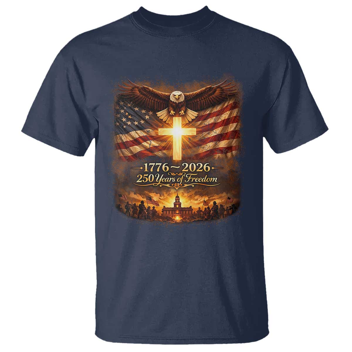 250th Anniversary USA T Shirt 1776 2026 4th of July Patriotic Us 250 Flag