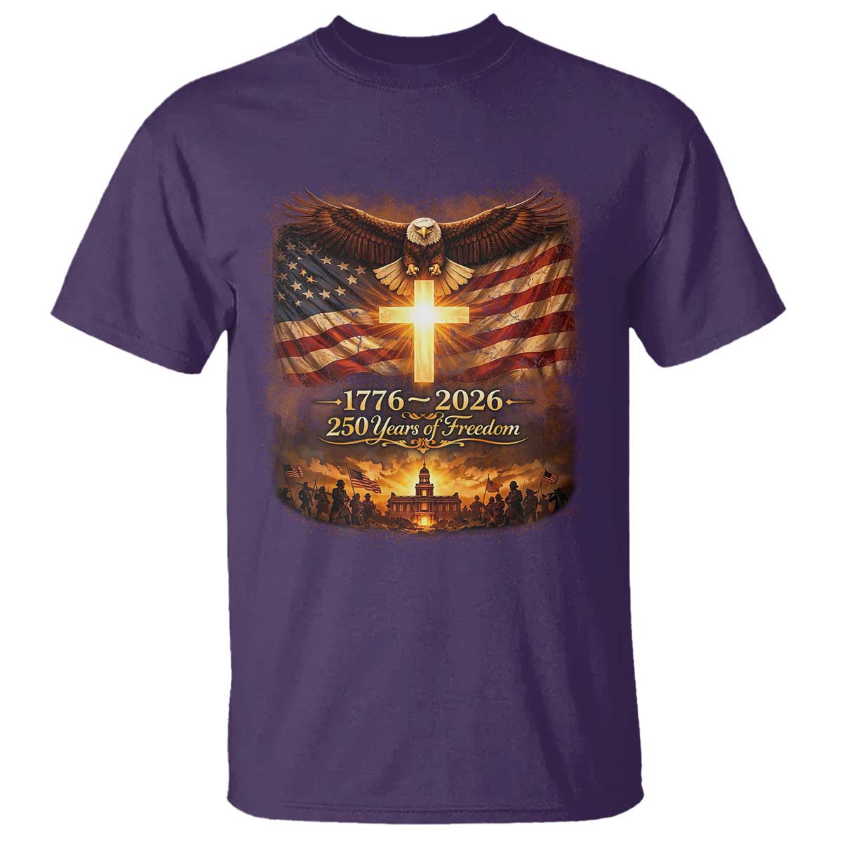 250th Anniversary USA T Shirt 1776 2026 4th of July Patriotic Us 250 Flag