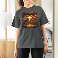250th Anniversary USA T Shirt For Women 1776 2026 4th of July Patriotic Us 250 Flag