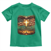 250th Anniversary USA Toddler T Shirt 1776 2026 4th of July Patriotic Us 250 Flag