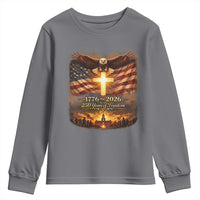 250th Anniversary USA Youth Sweatshirt 1776 2026 4th of July Patriotic Us 250 Flag