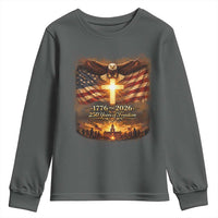 250th Anniversary USA Youth Sweatshirt 1776 2026 4th of July Patriotic Us 250 Flag